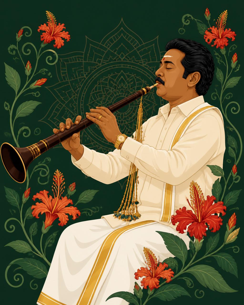 Kottayam Akhil playing the nadaswaram